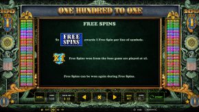 One Hundred to One Slot Free Spins