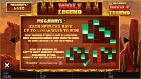 Wolf Legend Megaways Paylines