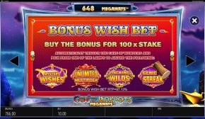 Genie Jackpots Megaways Bonus Wish Bet