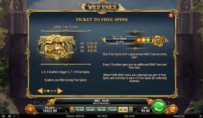 Wild Rails Slot Free Play Ticket to Free Spins