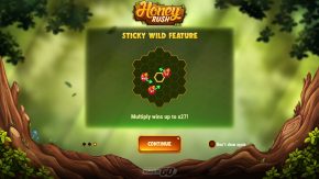 Honey Rush game rules sticky wild feature
