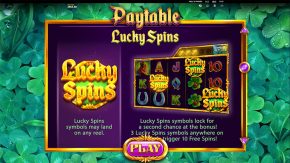 Well of Wishes paytable lucky spins