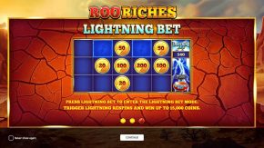 Roo Riches rules lightning bet