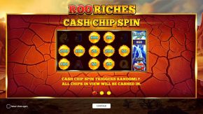 Roo Riches rules cash chip spin