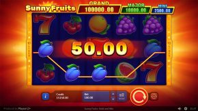 Sunny Fruits Hold and Win Gameplay Line