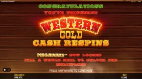western-gold-megaways-Respins-win