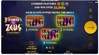 3 Powers of Zeus Power Combo Features