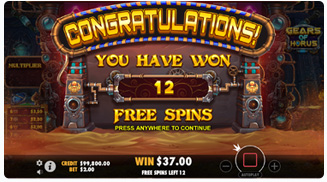 Gears of Hours Free Spins