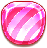 Candy Blitz Bombs Red Pink Striped Symbol