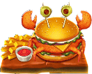 Lobster Bob's Seafood & Win It Burger Symbol