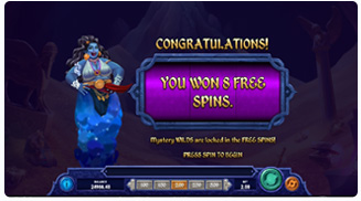 Mystery Genie Fortunes of the Lamp Free Spins