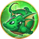 Merlin's 10K Ways Green Dragon Symbol