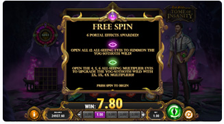 Rich Wilde and the Tome of Insanity Free Spins