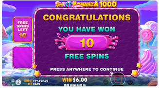 Sweet Bonanza 1000 Free Spins
