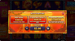 Thunder VS Underworld 250 Buy Feature