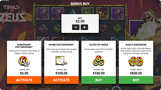 Trials of Zeus Buy Feature